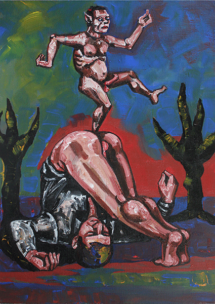 La danse de Nietzsche 2021 - 50 x70 cm - acryl/canvas - DM for more infos