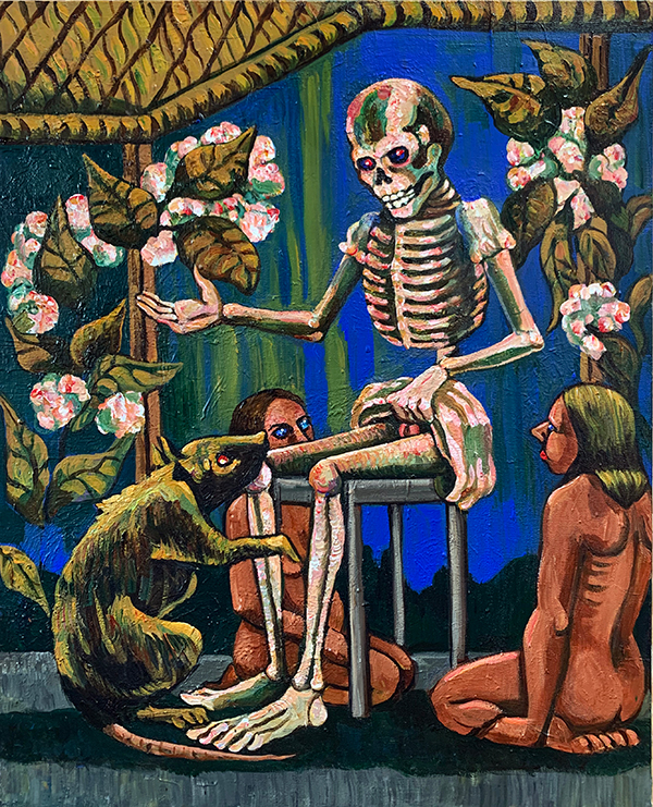 "La chatte de la mort" 2023 81 x 65 cm - acryl/canvas - DM for more infos