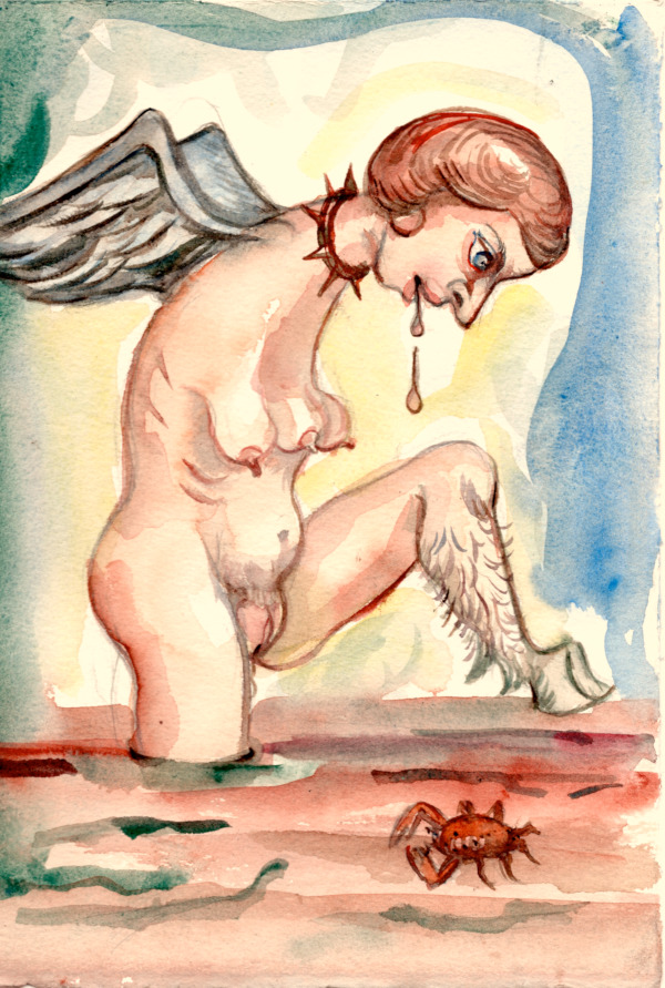 "La bête qui monte de la terre" 2023 - watercolor on paper - DM for more infos