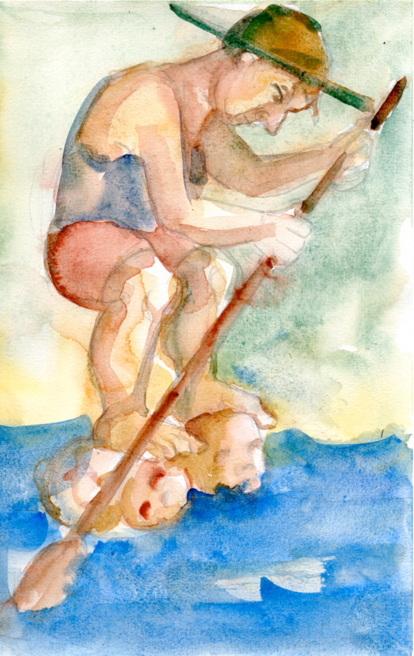 "Paddle" 2023 - watercolor on paper - DM for more infos
