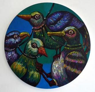 Oiseaux SM 2022 - 50 x 50 cm - acryl/canvas - DM for more infos