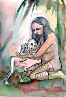 "La petite mort" 2023 - watercolor on paper - 15 x 21 cm - DM for more infos