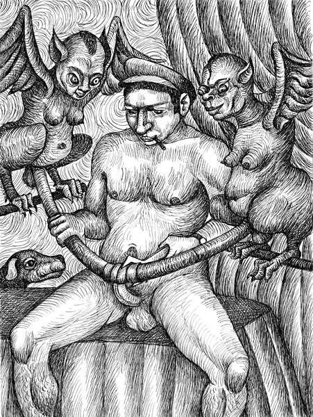 Plombier 2019 - 24 x 32 cm - ink/paper - collection privée/private collecction