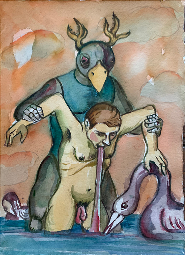 "L'esprit du lac" 2023 - 19 x 26,5 cm - watercolor on paper - DM for more infos